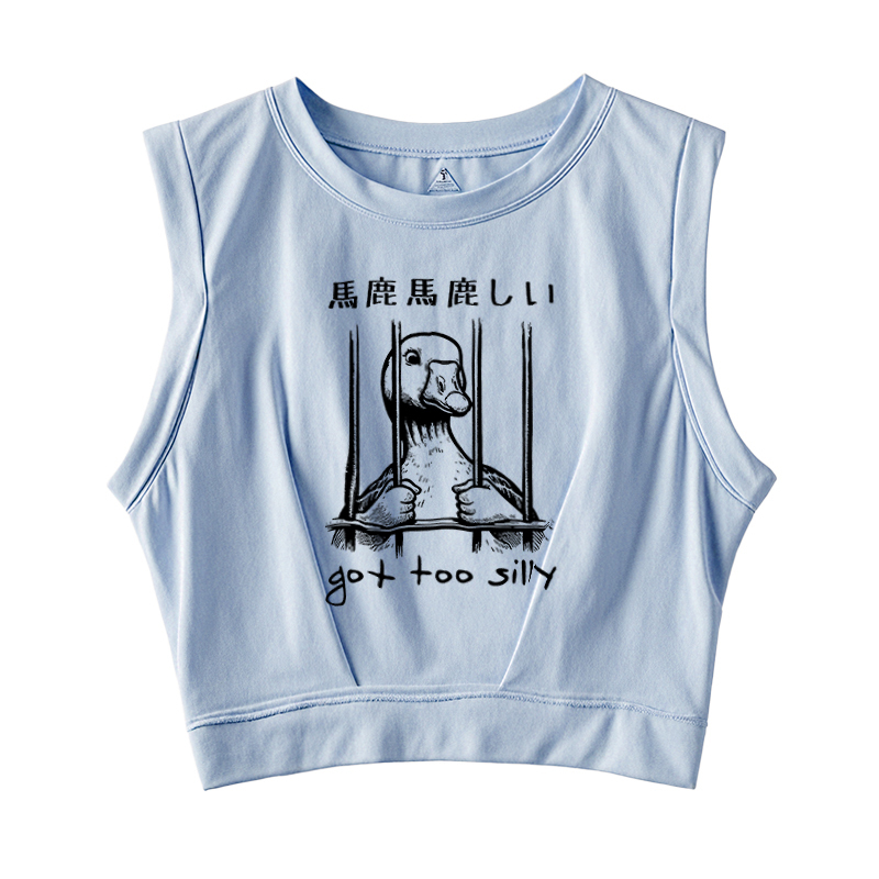  Got Too Silly Sleeveless Crop Top