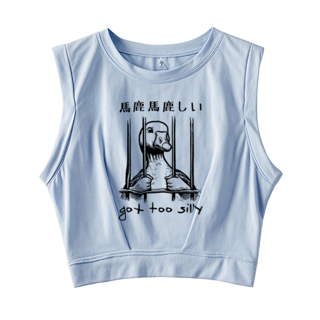  Got Too Silly Sleeveless Crop Top