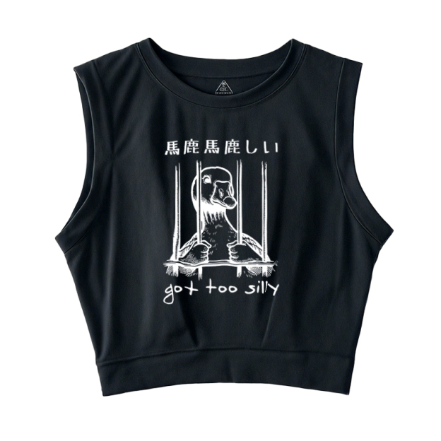  Got Too Silly Sleeveless Crop Top