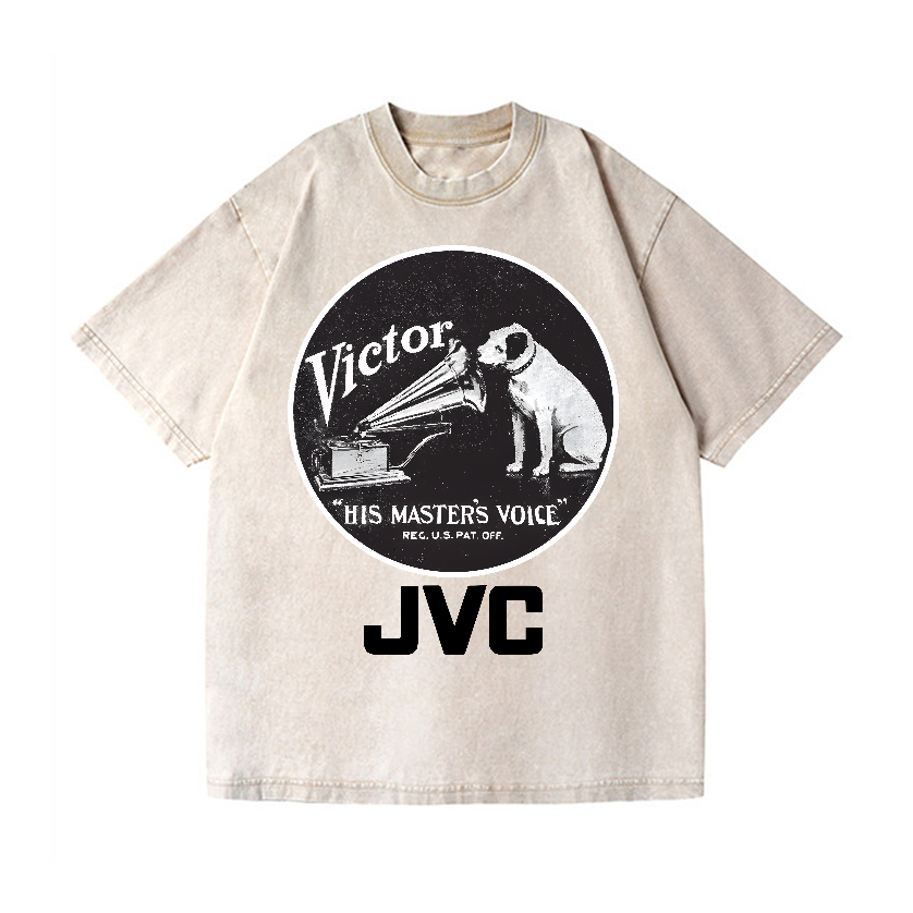JVC Victor Dog Vintage Wash Japanese Design T-Shirt