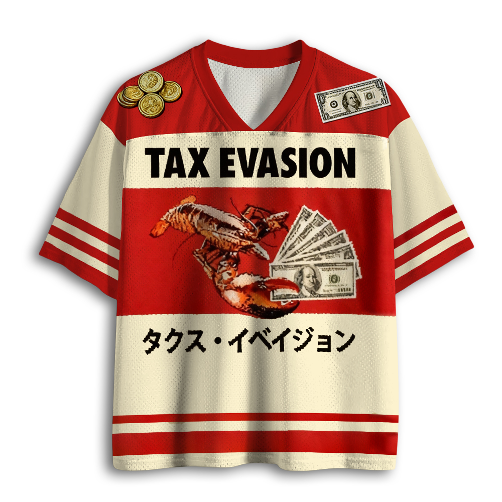 Baddiecat Red Tax Evasion Funny Mesh Jersey