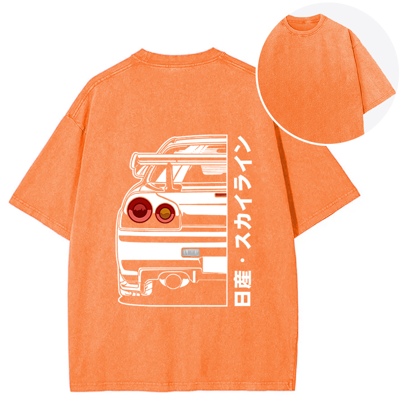 Nissan Skyline GTR R34 Back Washed T-Shirt