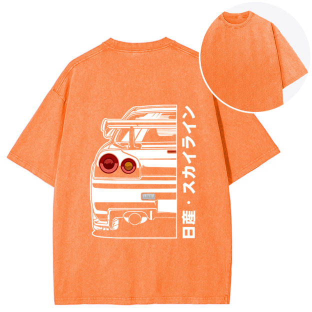 Nissan Skyline GTR R34 Back Washed T-Shirt