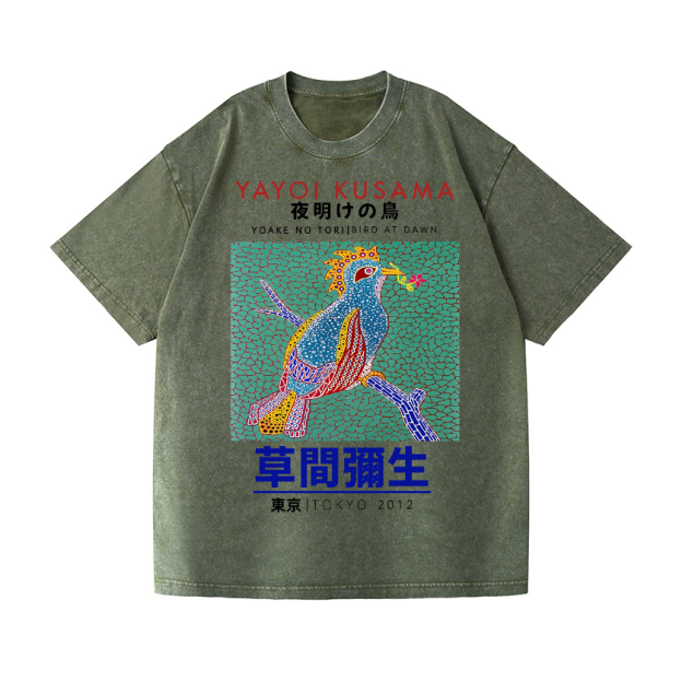 Yayoi Kusama Vintage Wash Japanese Design T-Shirt