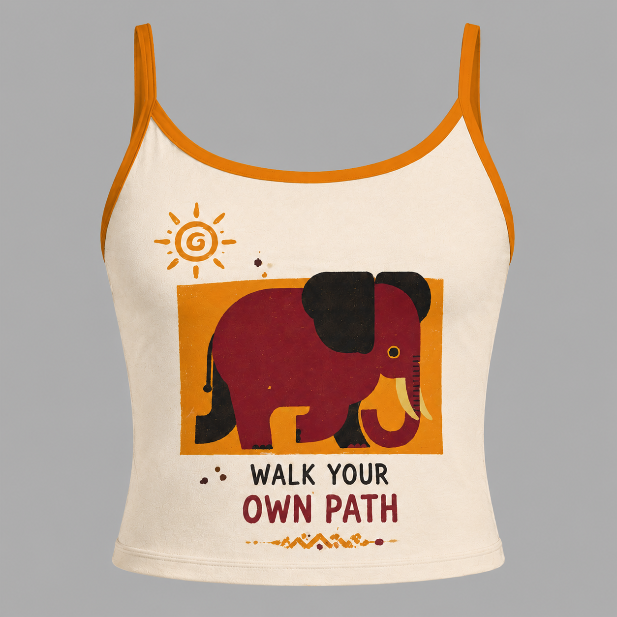 Boho Elephant Walk Your Own Path Top & Elasticated Trousers Two-Piece Set