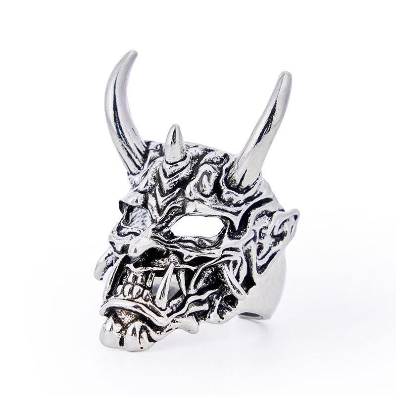 Oni Mask Retro Japanese Ring