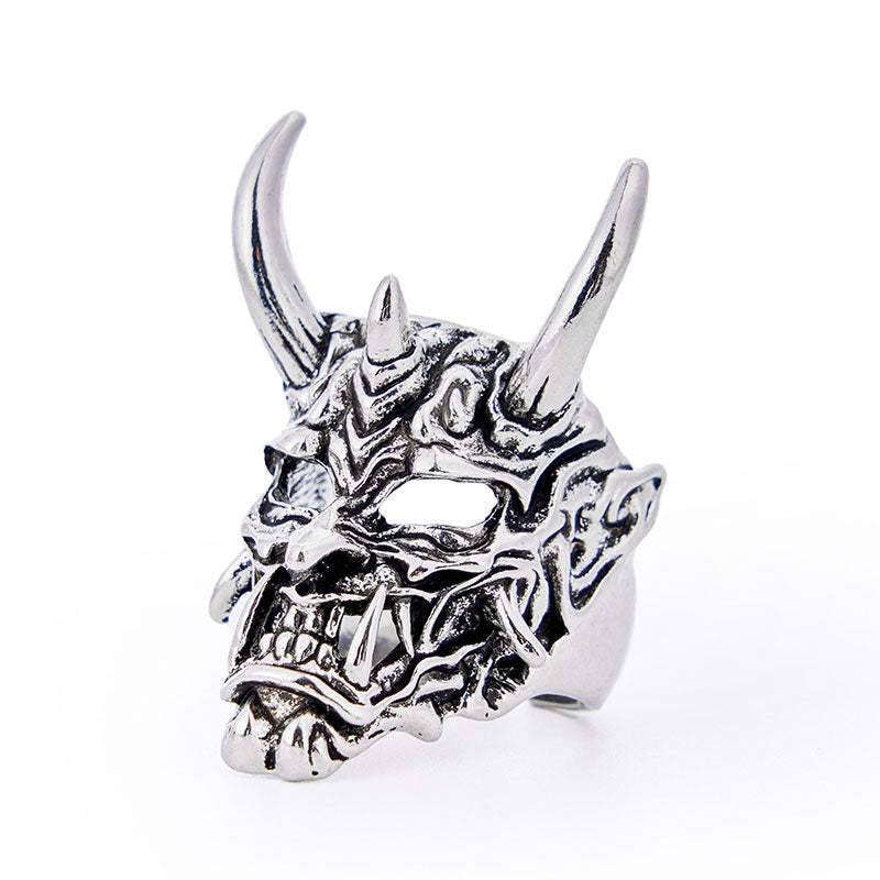 Oni Mask Retro Japanese Ring