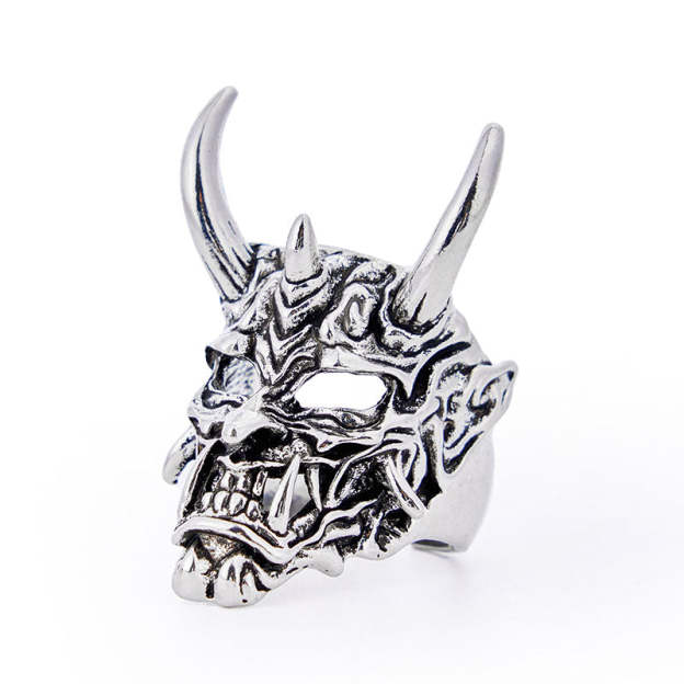 Oni Mask Retro Japanese Ring