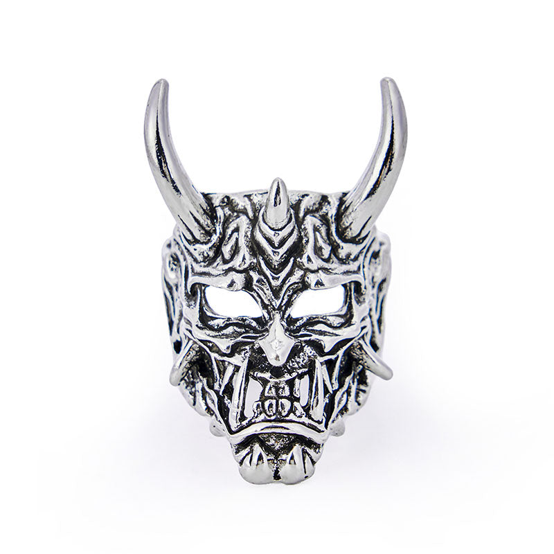 Oni Mask Retro Japanese Ring