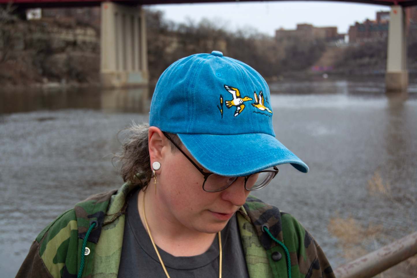 Flying Ducks Embroidered Dad Hat
