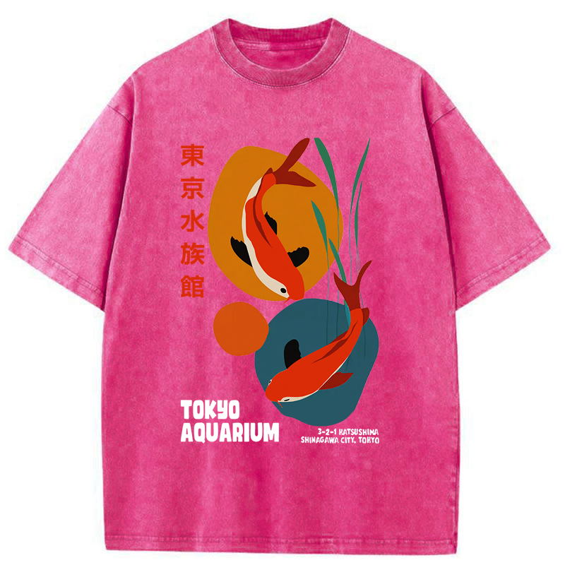 Unisex Tokyo Koi Dreams Washed T-Shirt
