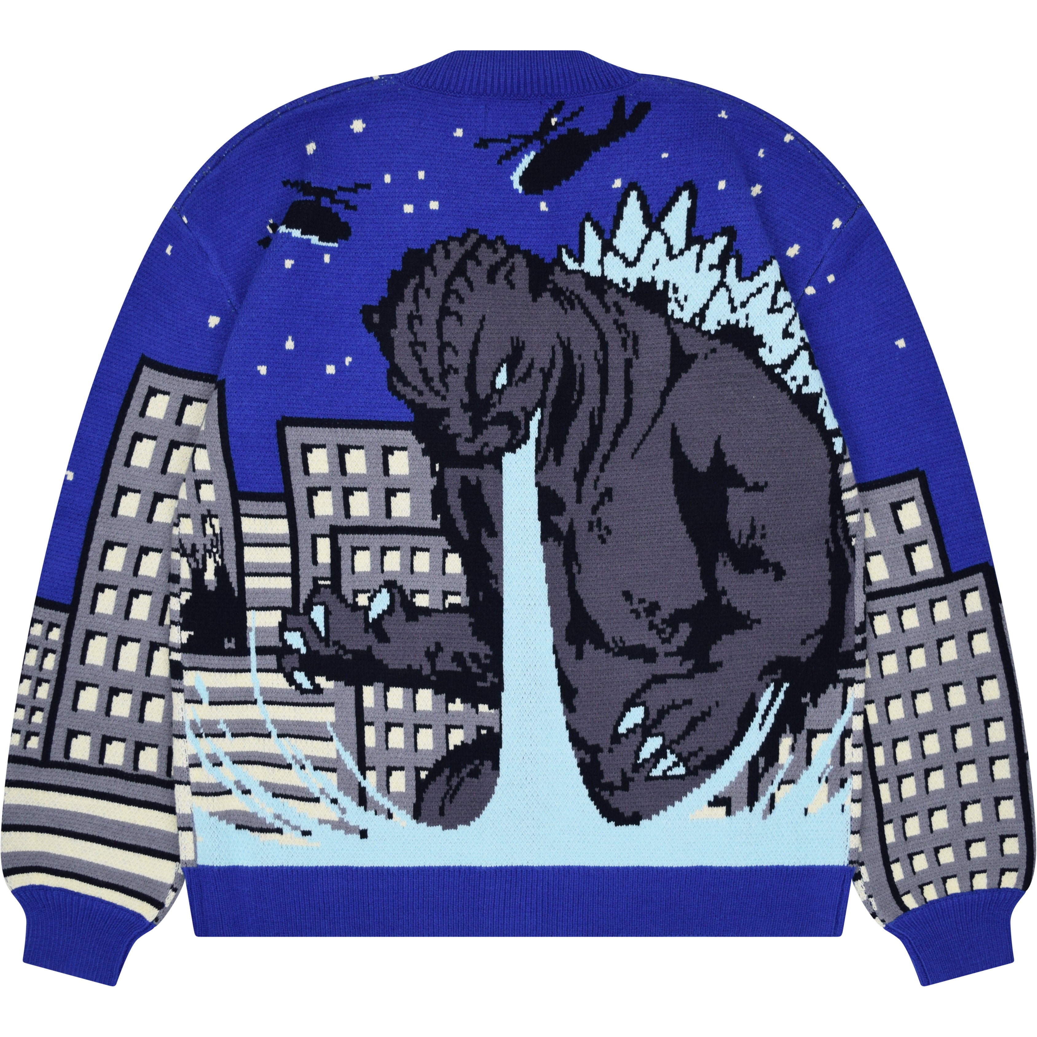 Unisex Godzilla Ugly Cardigan Sweater