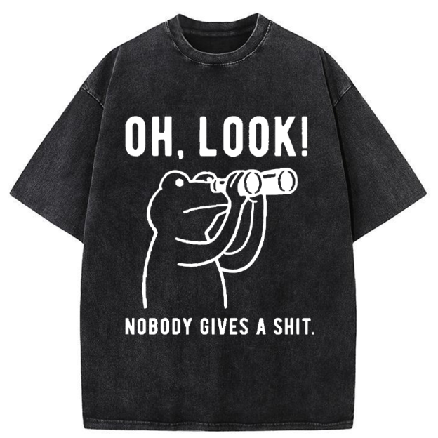 Unisex Frog of Indifference Washed T-Shirt