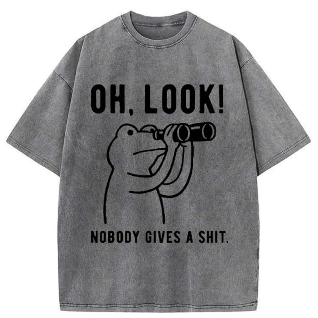 Unisex Frog of Indifference Washed T-Shirt