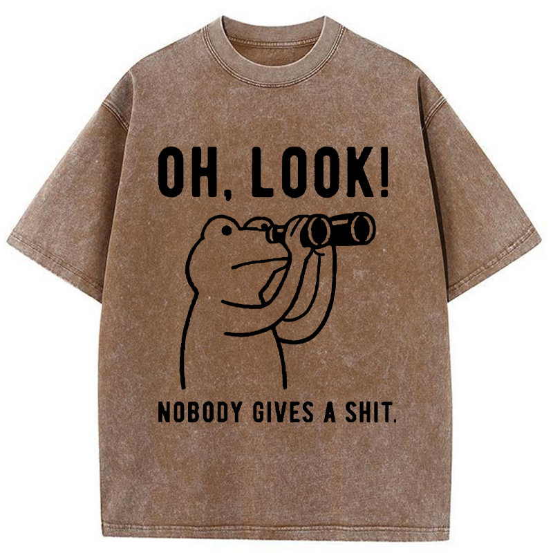 Unisex Frog of Indifference Washed T-Shirt