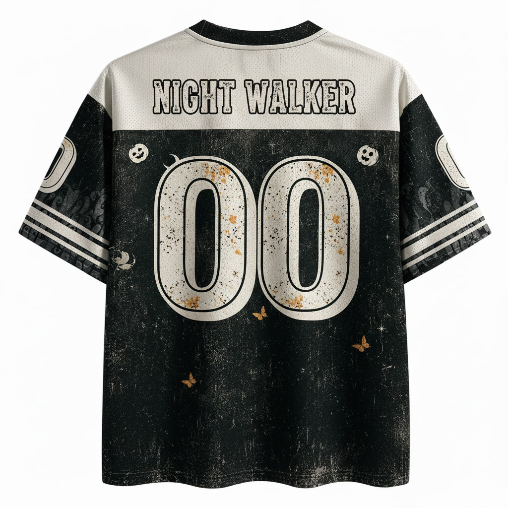 Dark Vintage Halloween Lantern Ghost Floral Moon Jersey Shirts