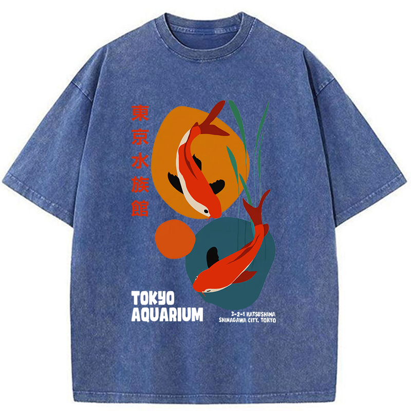 Unisex Tokyo Koi Dreams Washed T-Shirt