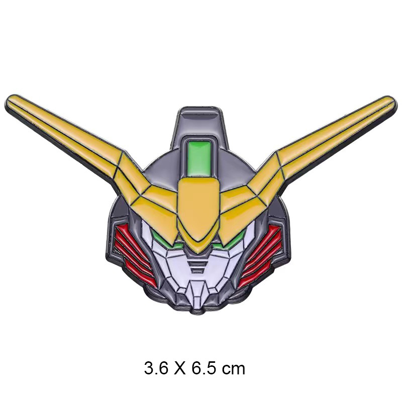 Japanese Anime Creative Mobile Suit Rx-78 Gundam Brooch Cartoon Unicorn Freedom Metal Badge Bag