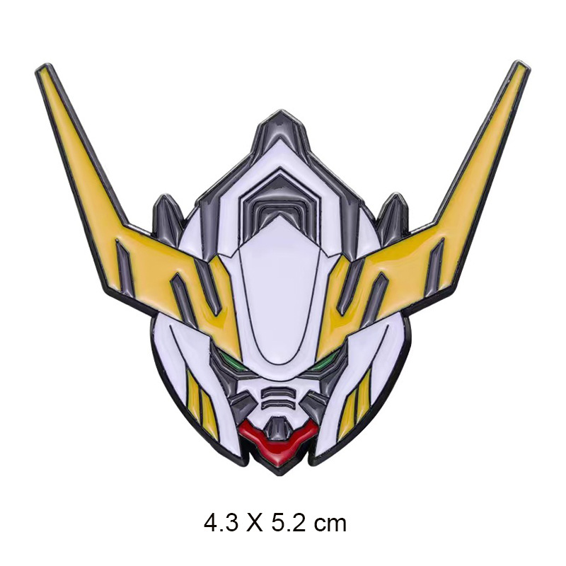 Japanese Anime Creative Mobile Suit Rx-78 Gundam Brooch Cartoon Unicorn Freedom Metal Badge Bag