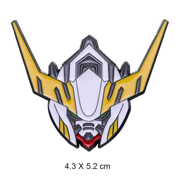 Japanese Anime Creative Mobile Suit Rx-78 Gundam Brooch Cartoon Unicorn Freedom Metal Badge Bag