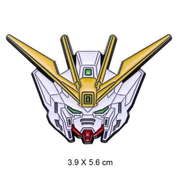Japanese Anime Creative Mobile Suit Rx-78 Gundam Brooch Cartoon Unicorn Freedom Metal Badge Bag