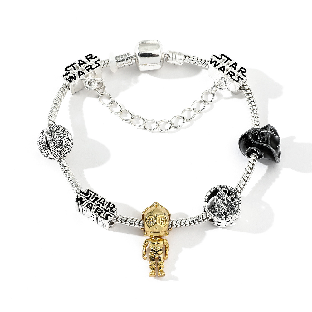 Star Wars Themed Beaded Bracelet Fashion Statement Jewelry Gift