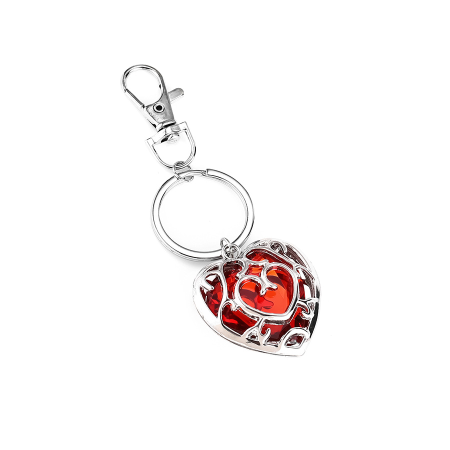 Legend of Zelda Hollow Red Crystal Love Necklace & Keychain Jewelry
