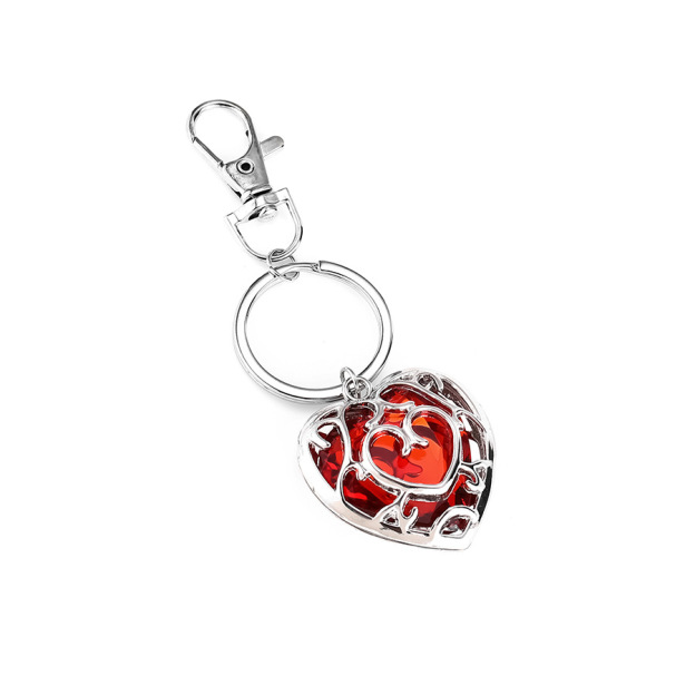Legend of Zelda Hollow Red Crystal Love Necklace & Keychain Jewelry