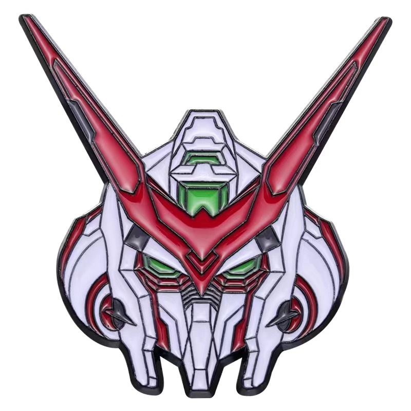 Japanese Anime Creative Mobile Suit Rx-78 Gundam Brooch Cartoon Unicorn Freedom Metal Badge Bag