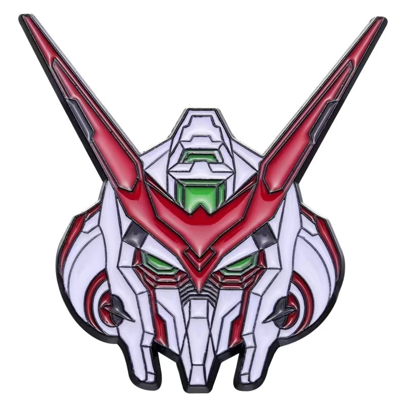 Japanese Anime Creative Mobile Suit Rx-78 Gundam Brooch Cartoon Unicorn Freedom Metal Badge Bag
