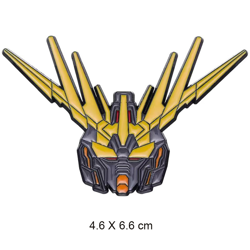 Japanese Anime Creative Mobile Suit Rx-78 Gundam Brooch Cartoon Unicorn Freedom Metal Badge Bag
