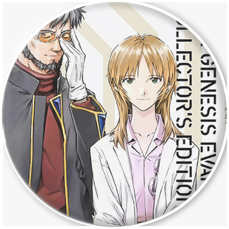 Eva Neon Genesis Evangelion Love Tibetan Edition Badge Tinplate Mirror Keychain Pendant Accessories Peripheral