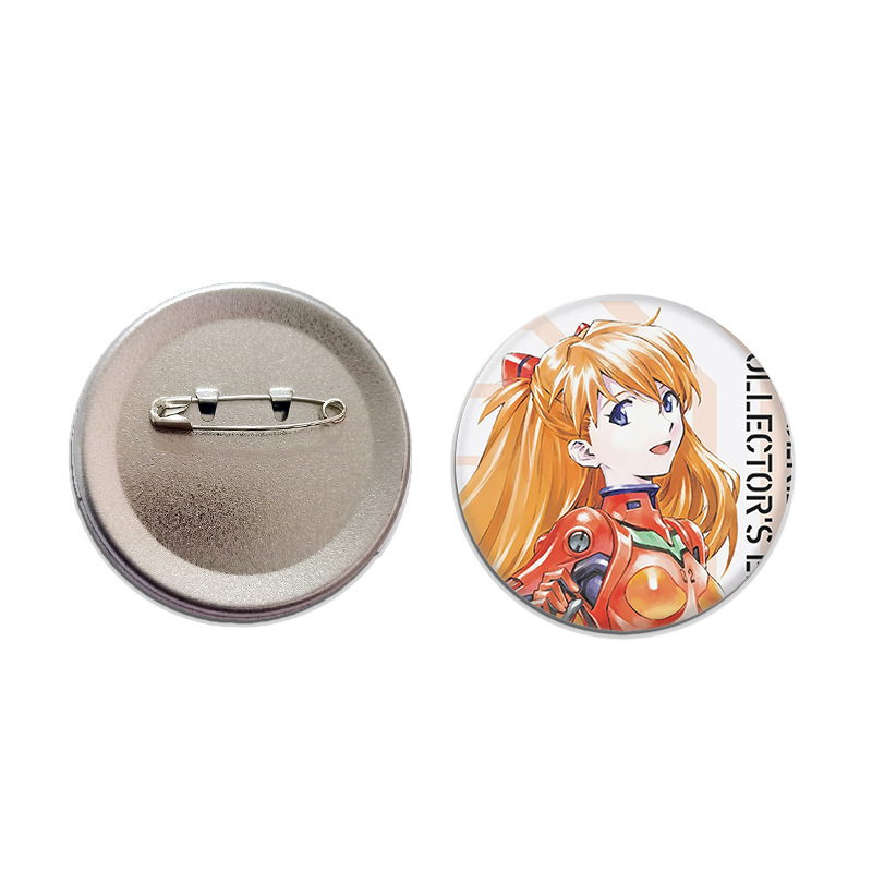 Eva Neon Genesis Evangelion Love Tibetan Edition Badge Tinplate Mirror Keychain Pendant Accessories Peripheral