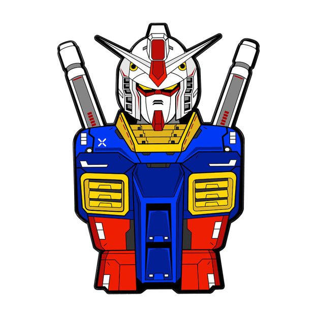 New Mobile Suit Gundam Metal Badge Cartoon Anime Unicorn Phoenix Gundam Set Small Brooch