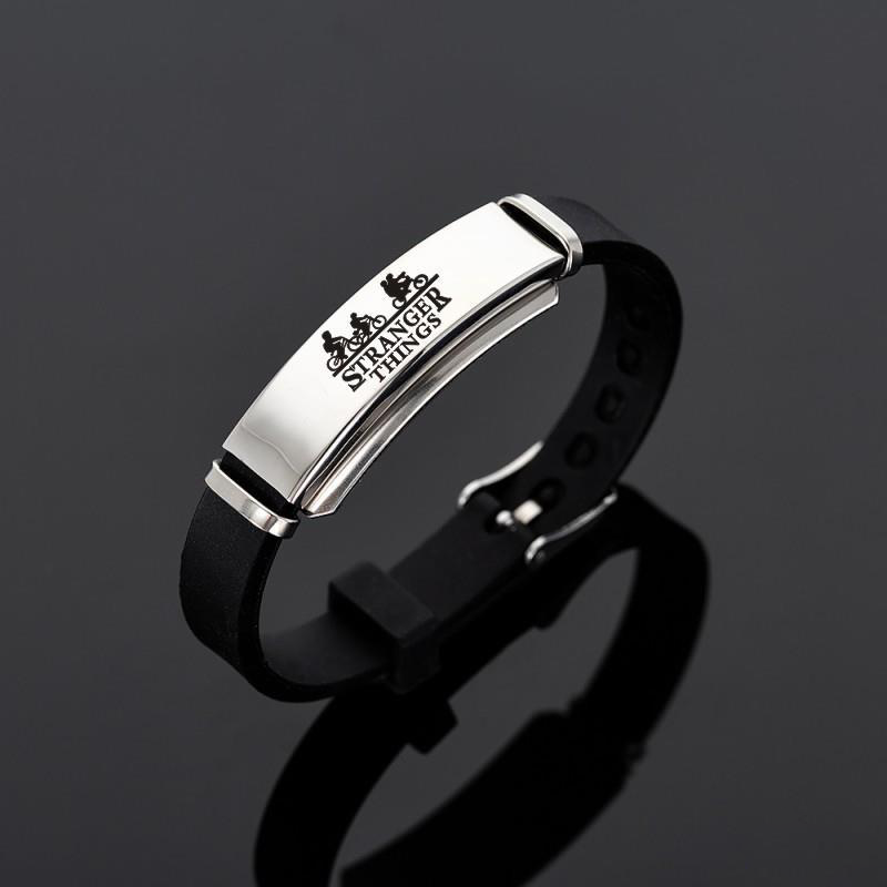 American Web Drama Stranger Things Bicycle Black Stainless Steel Keychain Necklace