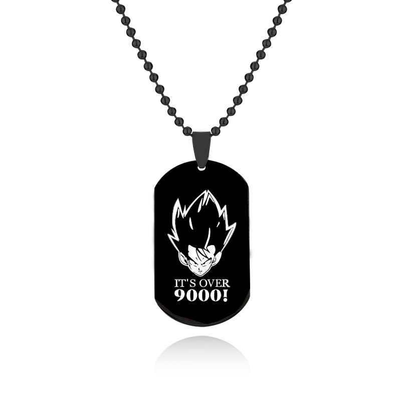 Animation Peripheral Accessories Dragon Ball Necklace Stainless Steel Laser Vegeta Goku Cartoon Character Pendant