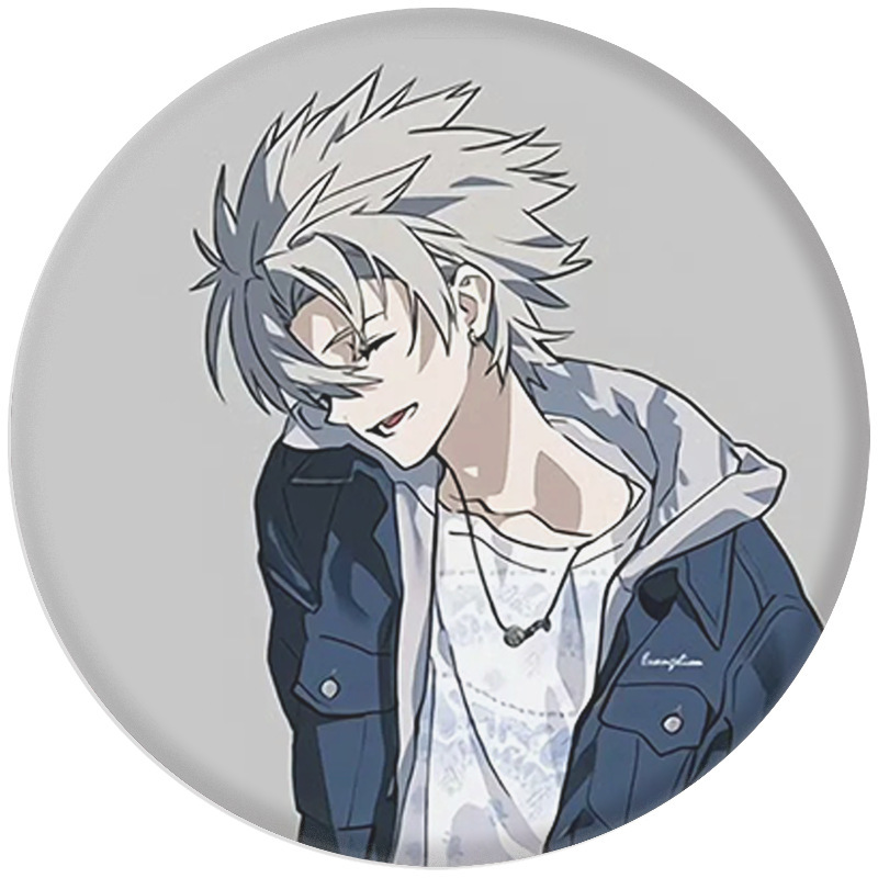 Eva Neon Genesis Evangelion Love Tibetan Edition Badge Tinplate Mirror Keychain Pendant Accessories Peripheral