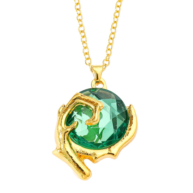 The Legend of Zelda Rhinestone Metal Pendant Necklace Game Jewelry