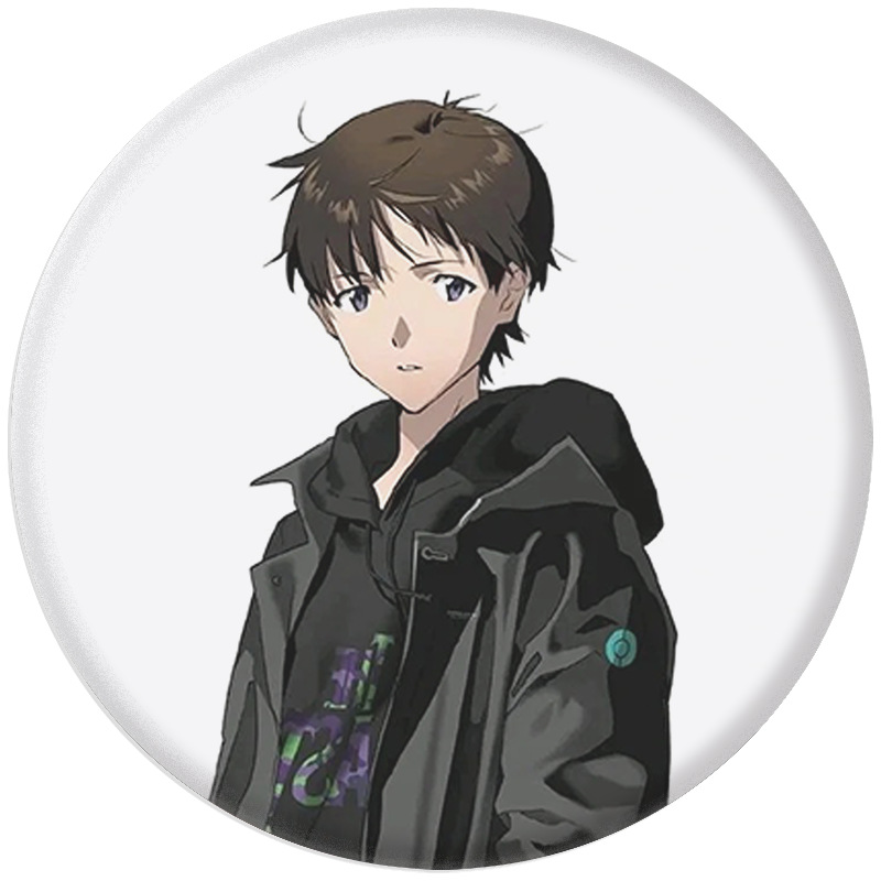 Eva Neon Genesis Evangelion Love Tibetan Edition Badge Tinplate Mirror Keychain Pendant Accessories Peripheral