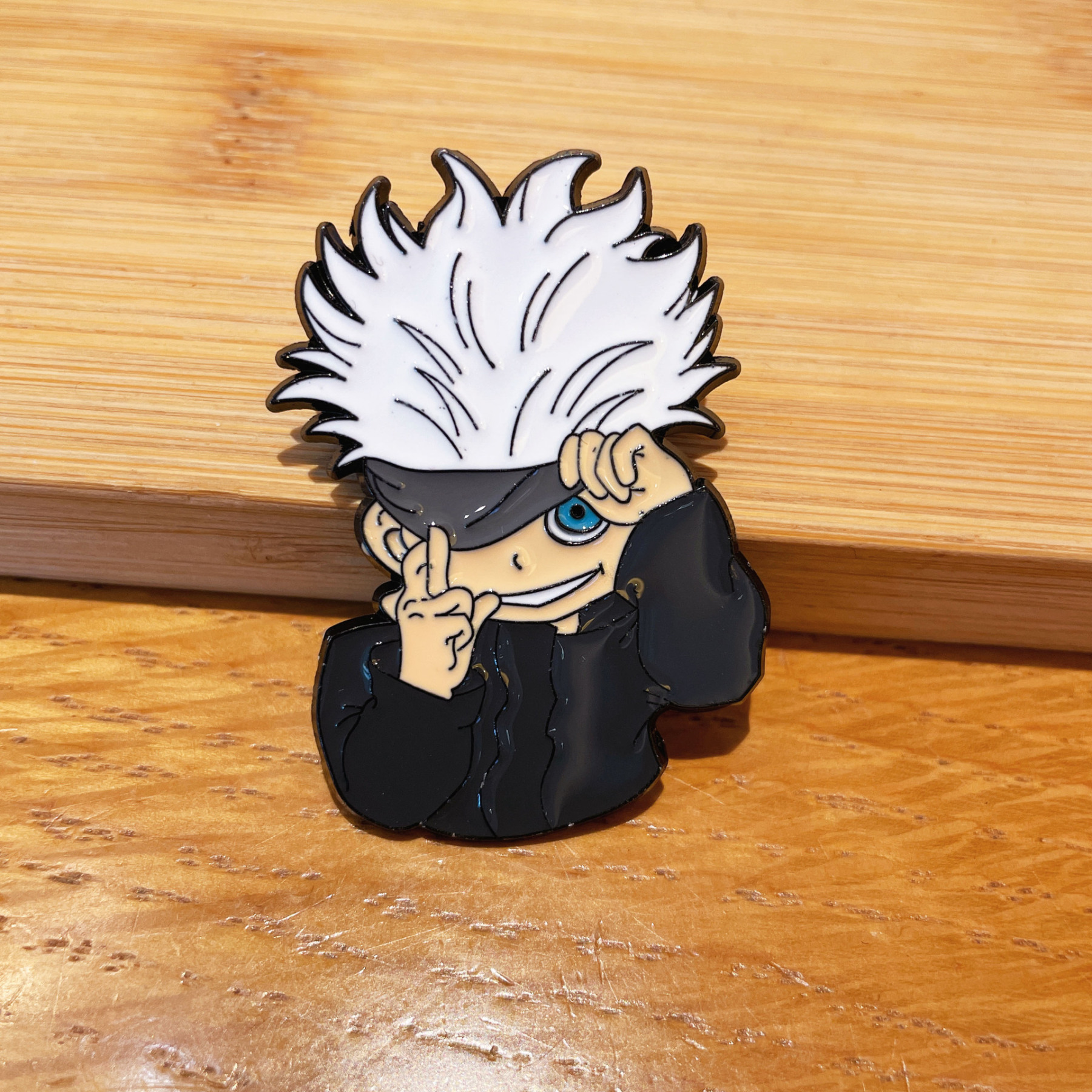 Cartoon Animation Spell Back Staff Brooch Gojo Satoru Tiger Staff Hisuhito Metal Badge Personalized Student Bag Accessories