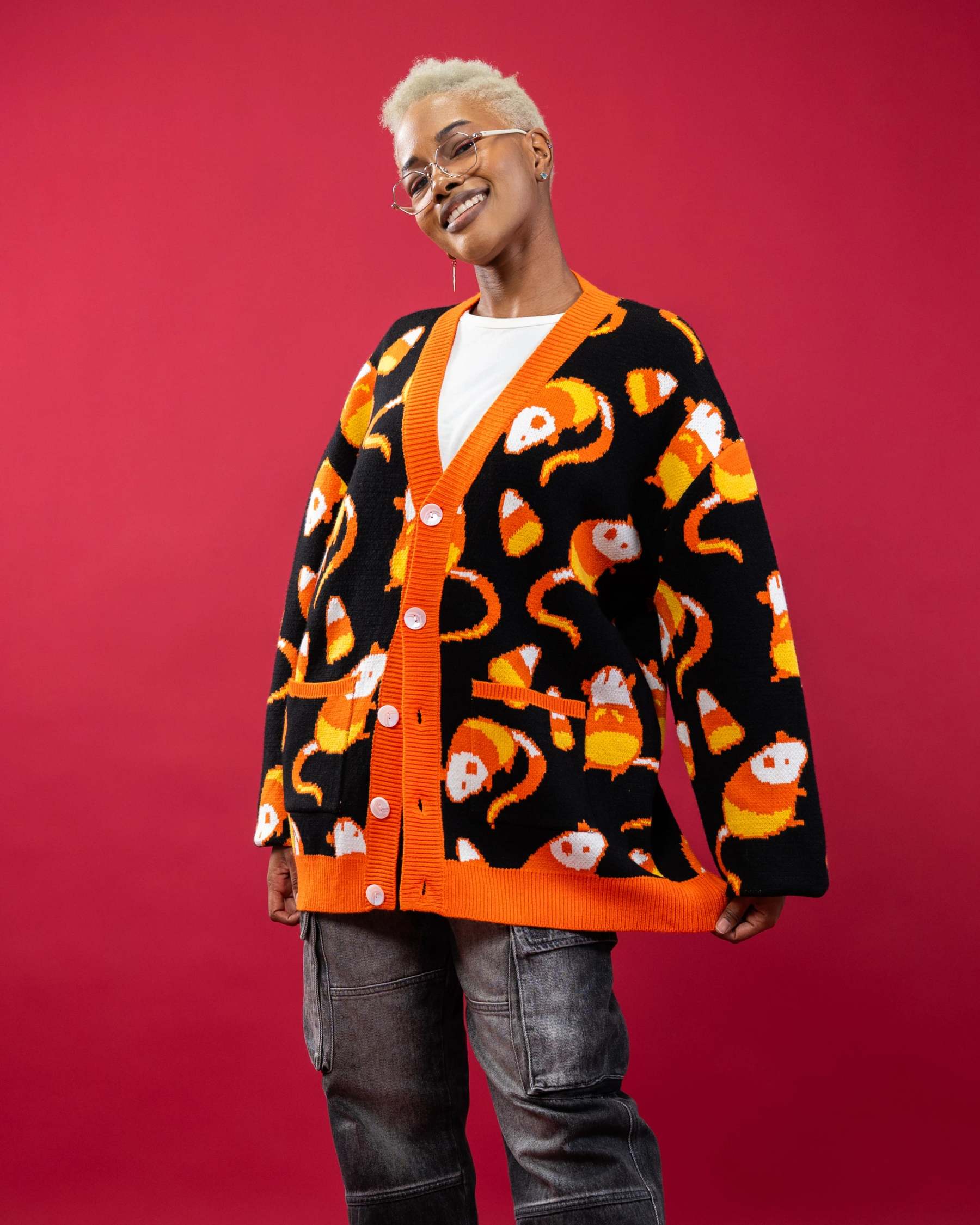 Unisex Candy Ugly Cardigan Sweater