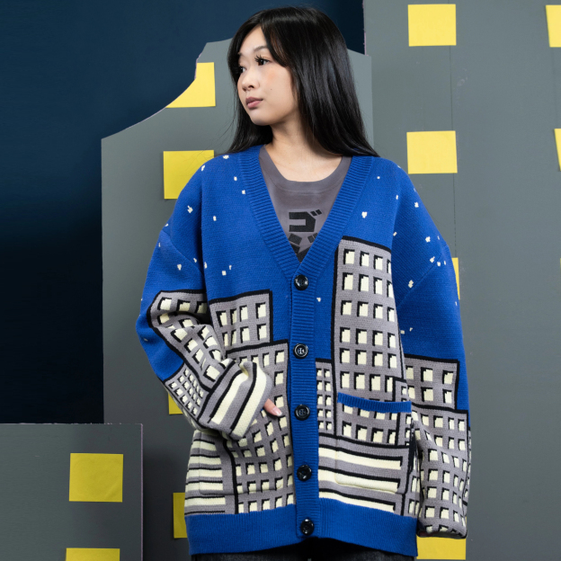 Unisex Godzilla Ugly Cardigan Sweater