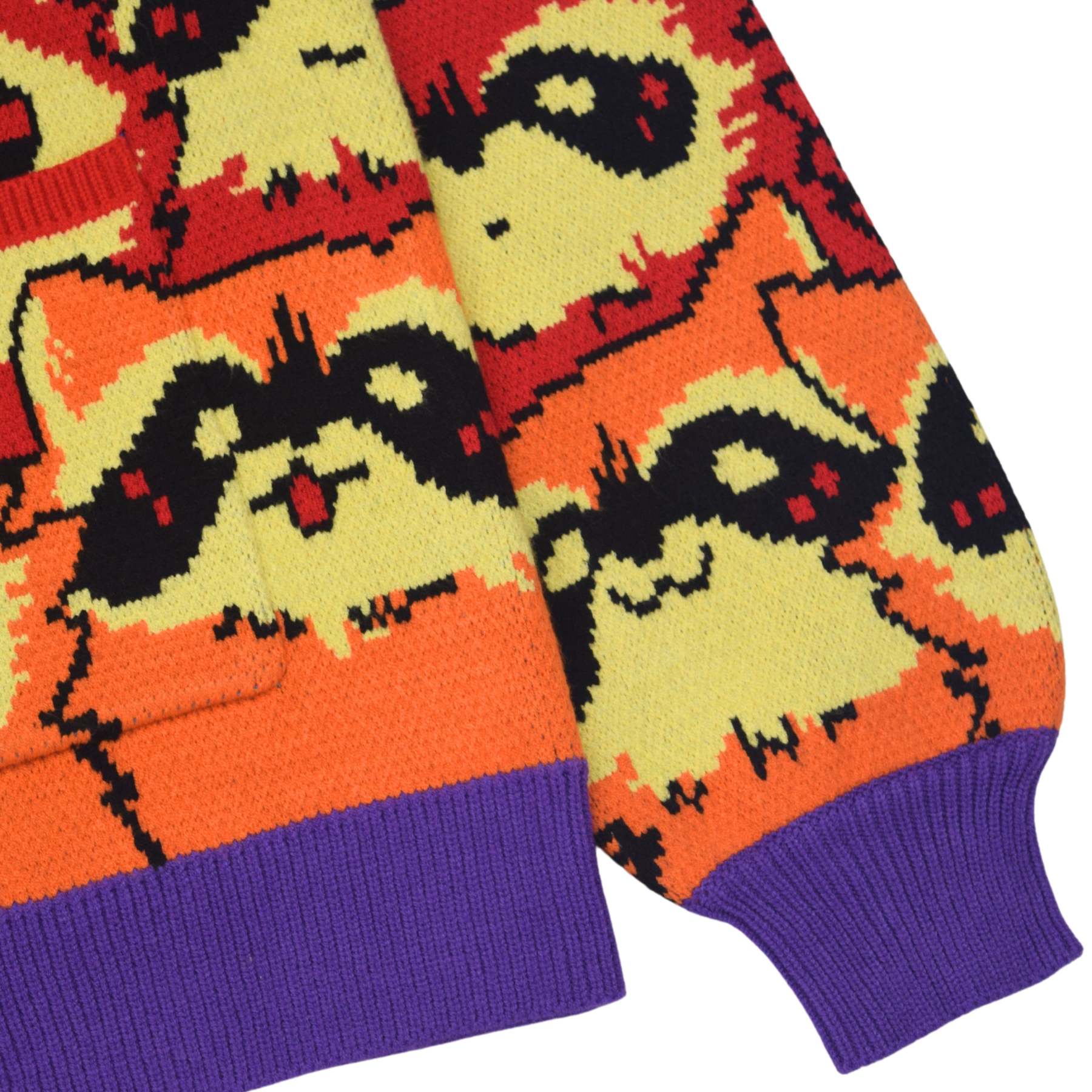 Unisex Rainbow Raccoon Ugly Cardigan Sweater