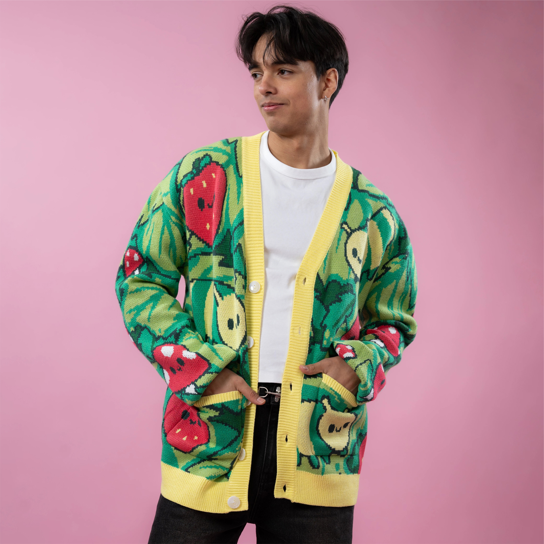 Unisex Squishable Caterpillar Ugly Cardigan Sweater