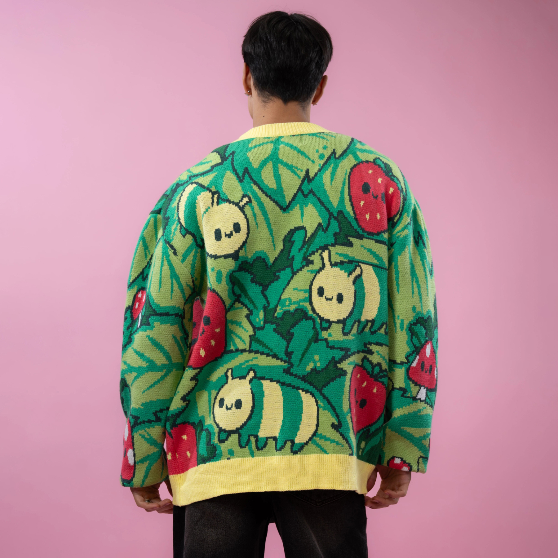 Unisex Squishable Caterpillar Ugly Cardigan Sweater