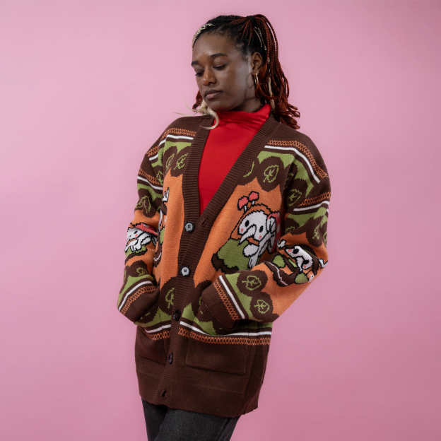 Unisex Squishable Foraging Plague Doctor Ugly Cardigan Sweater