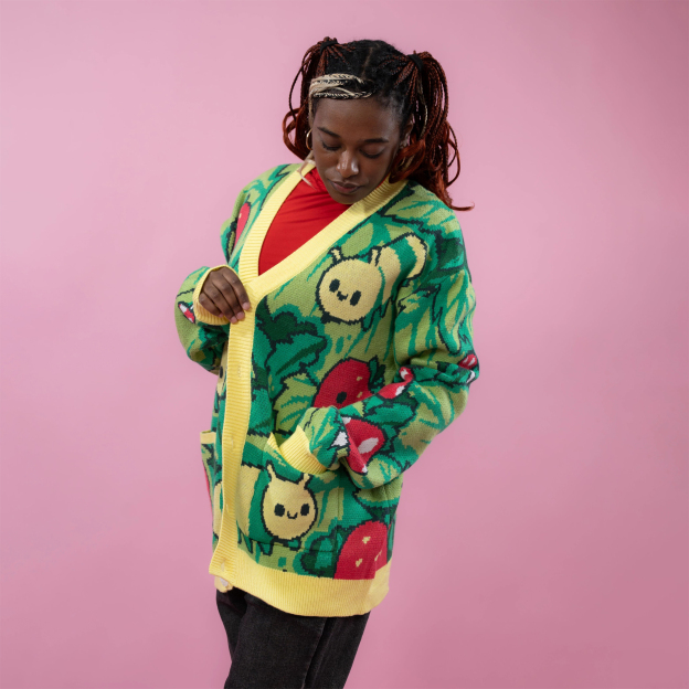 Unisex Squishable Caterpillar Ugly Cardigan Sweater