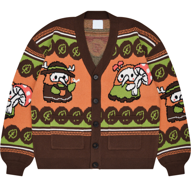 Unisex Squishable Foraging Plague Doctor Ugly Cardigan Sweater