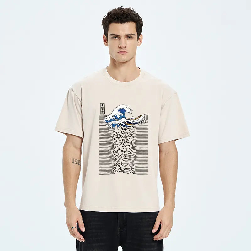 Music And Waves Washed T-Shirt