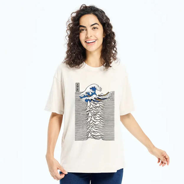 Music And Waves Washed T-Shirt